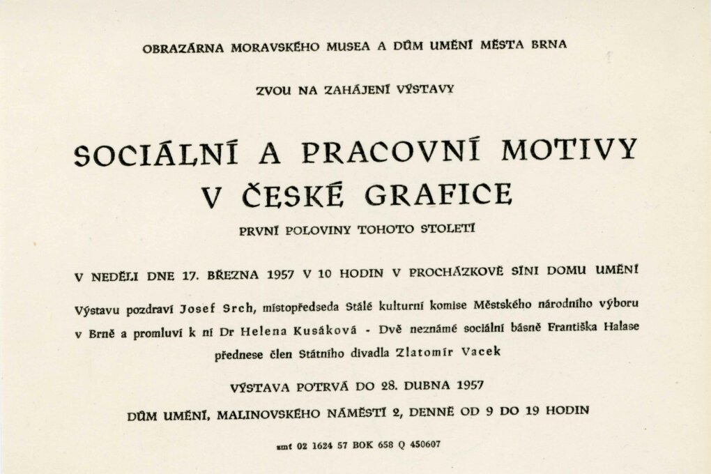 Sociální a&nbsp;pracovní motivy v české grafice